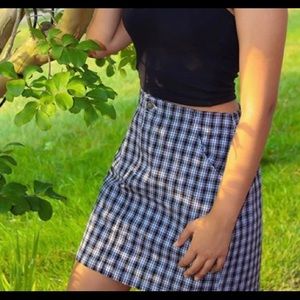 Hollister ultra high-rise plaid skirt